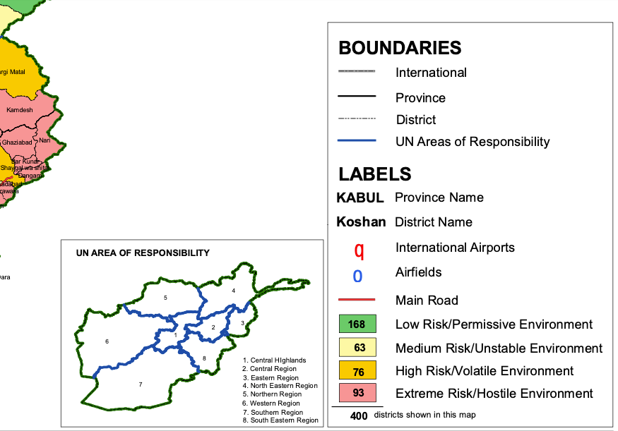 Afghanistan Security Access Map