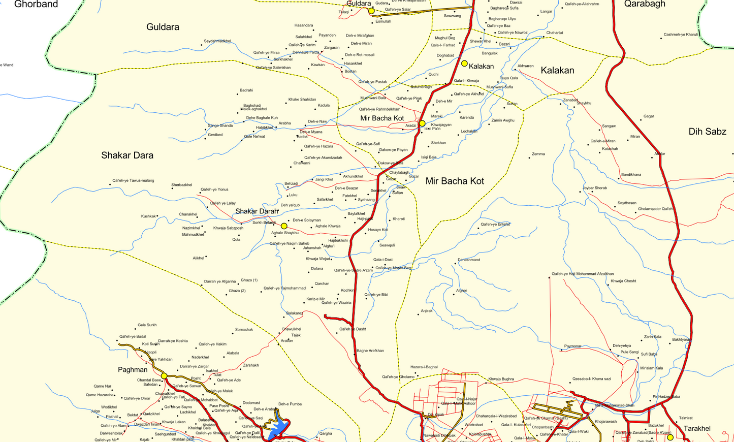 Kabul Province Map