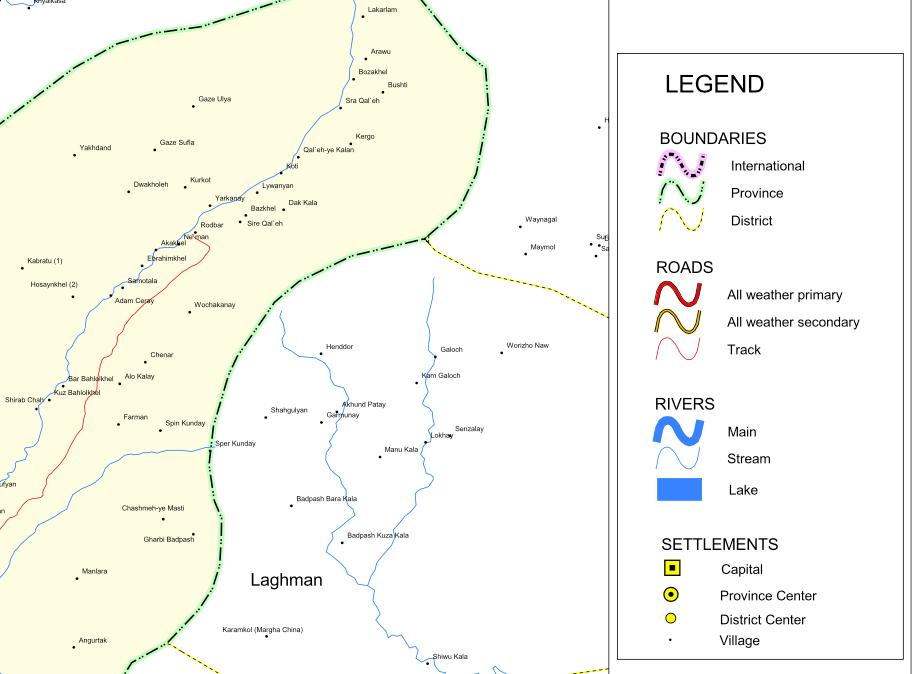 Kabul Province Map