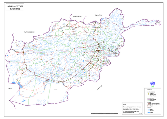 Afghanistan Rivers Map