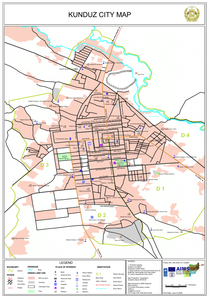 Kunduz City Map