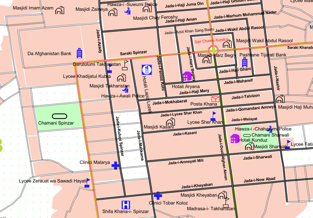 Kunduz City Map