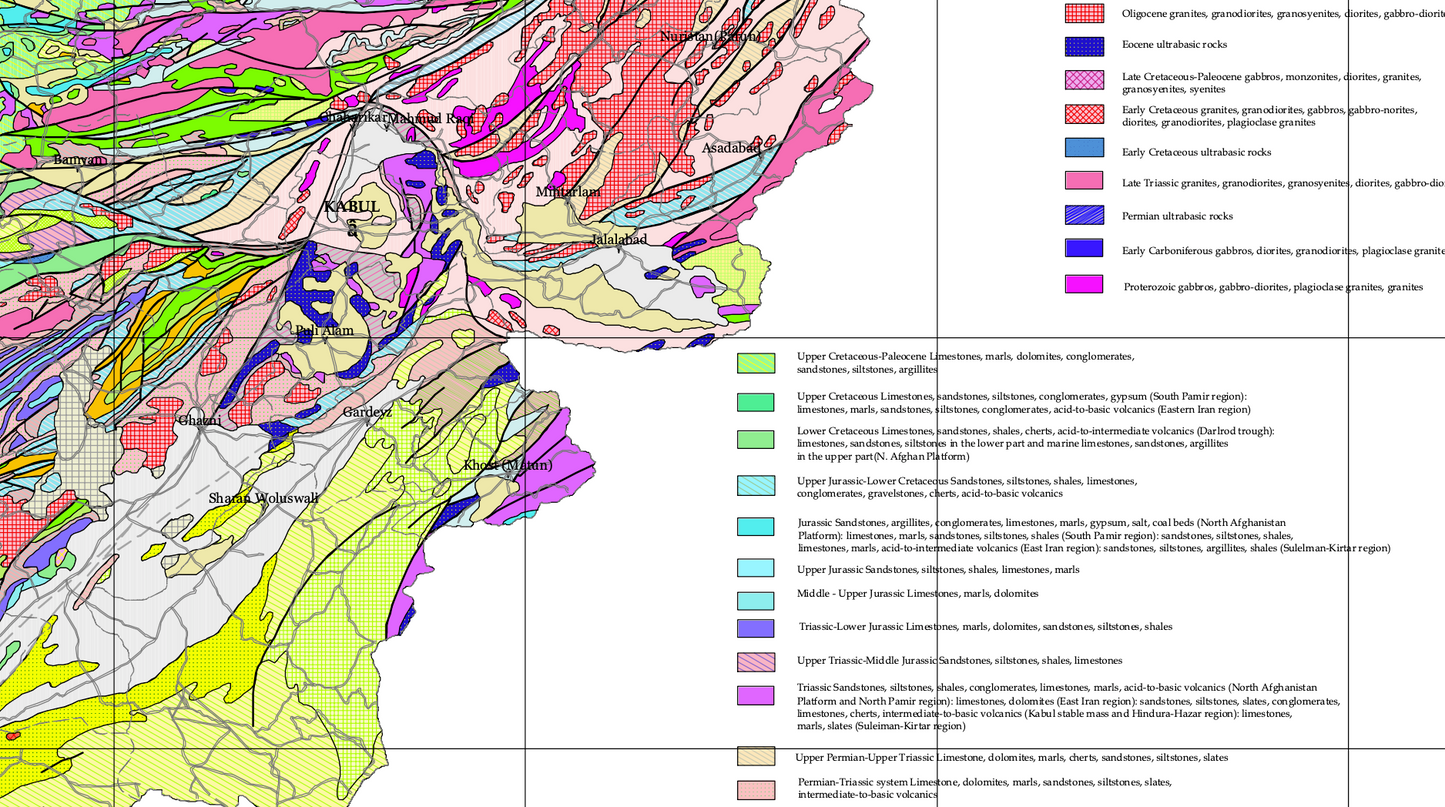 Geological Map of Afghanistan