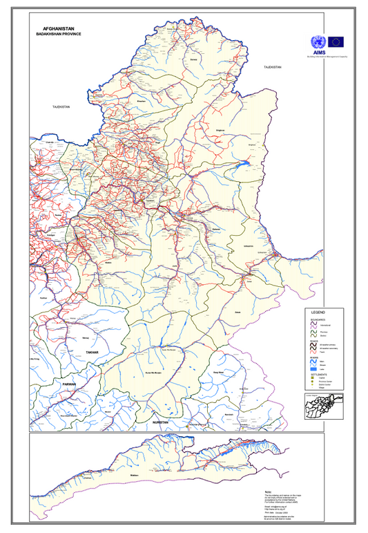 Badakhshan Province Map
