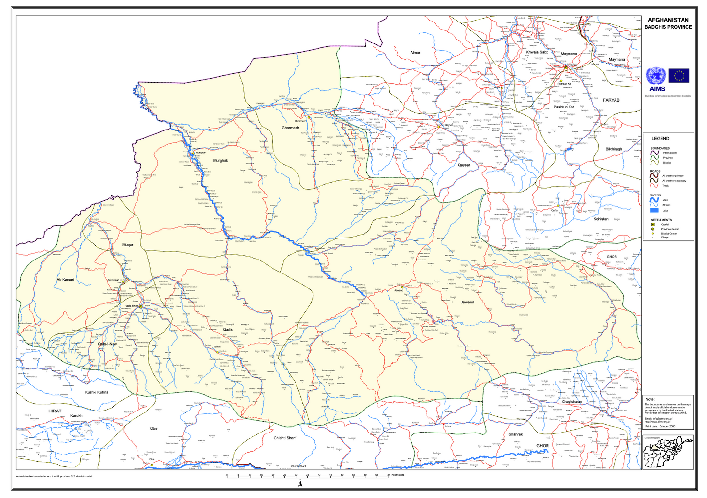 Badghis Province Map