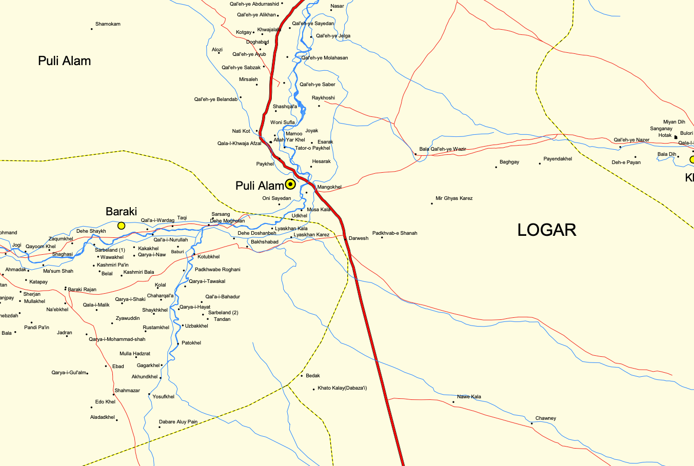 Logar Province Map