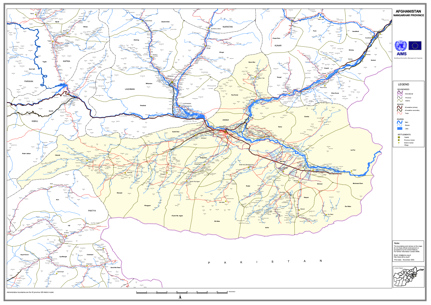 Nangarhar Province Map